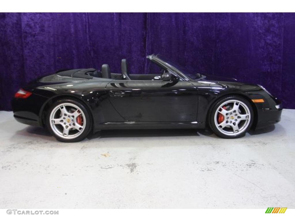 2007 911 Carrera S Cabriolet - Black / Black photo #3