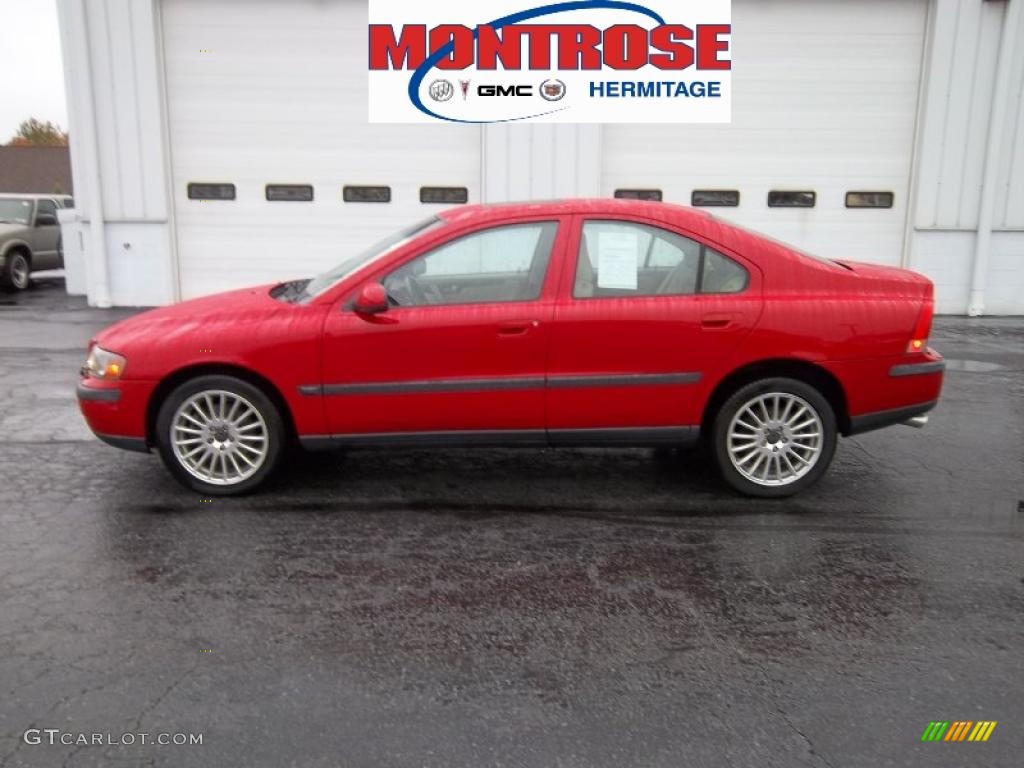 2002 S60 2.4T AWD - Red / Taupe photo #1