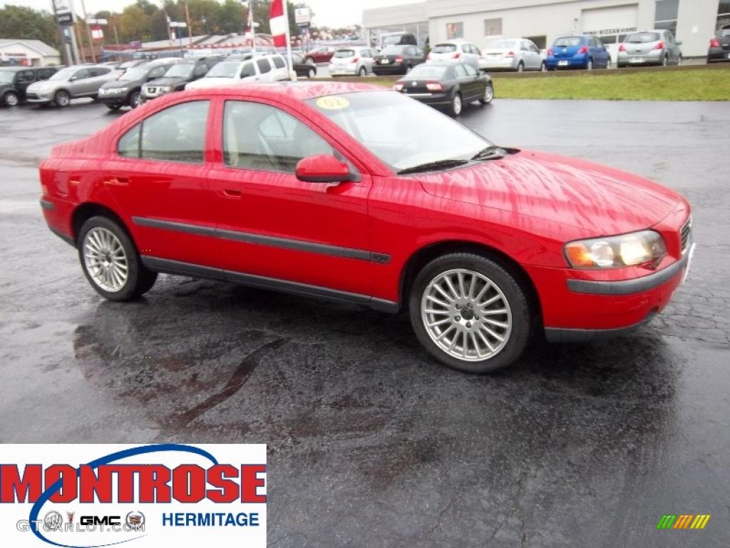 2002 S60 2.4T AWD - Red / Taupe photo #6