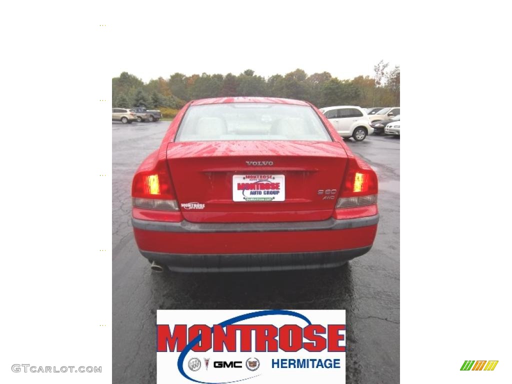 2002 S60 2.4T AWD - Red / Taupe photo #10