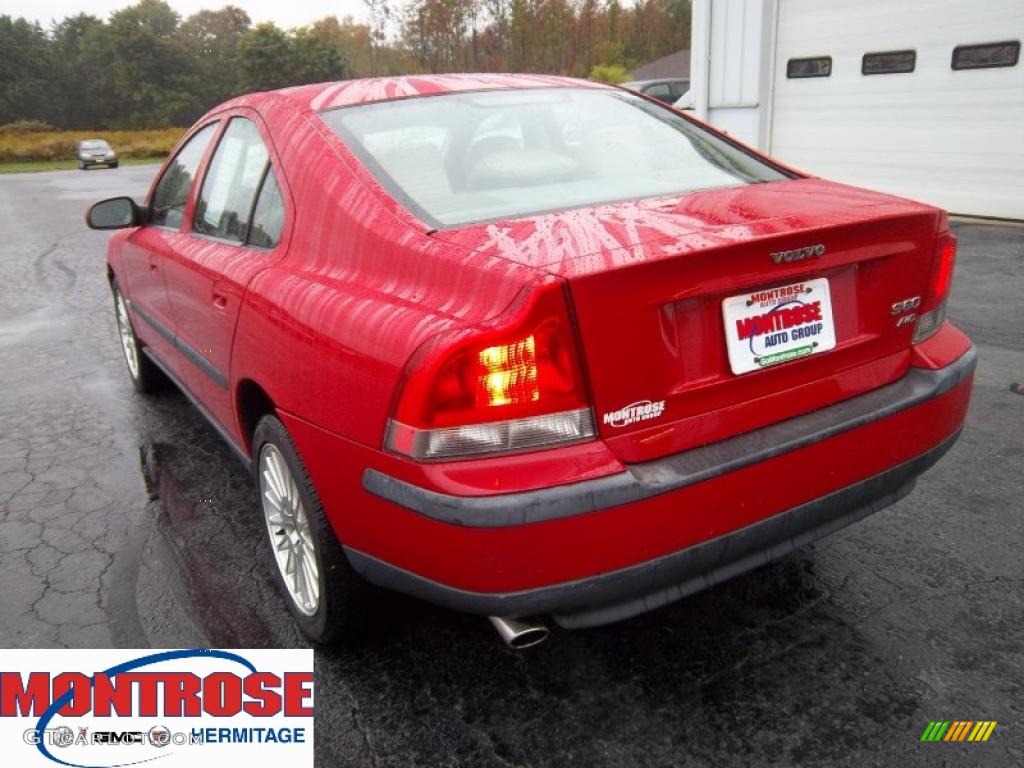 2002 S60 2.4T AWD - Red / Taupe photo #11