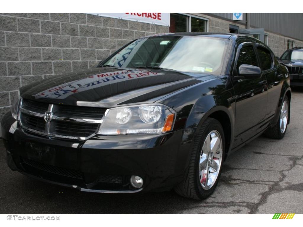 2008 Brilliant Black Crystal Pearl Dodge Avenger R T