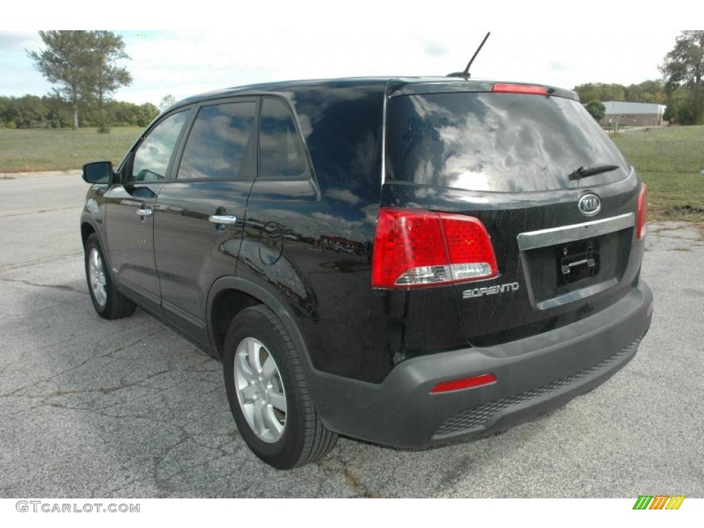 2011 Sorento LX AWD - Ebony Black / Gray photo #4