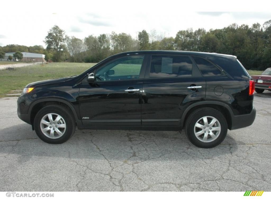 2011 Sorento LX AWD - Ebony Black / Gray photo #8