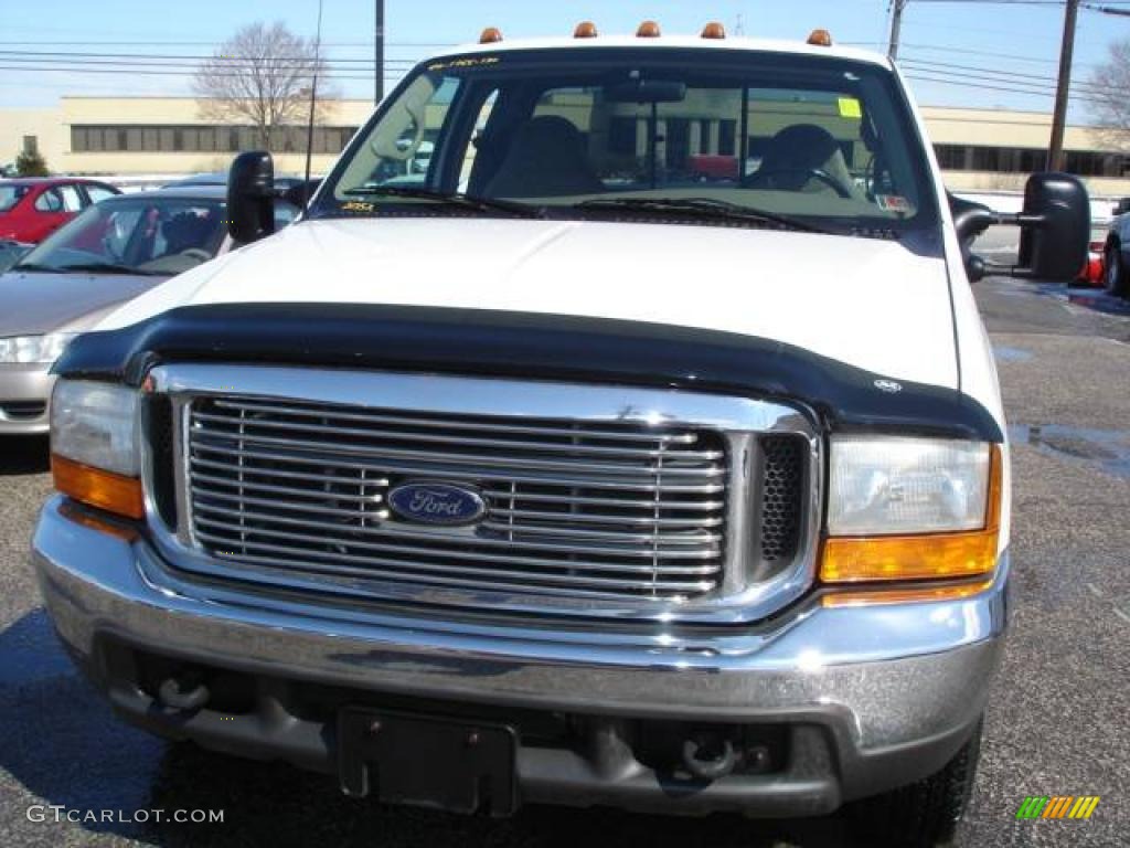 2000 F250 Super Duty XLT Extended Cab - Oxford White / Medium Parchment photo #2