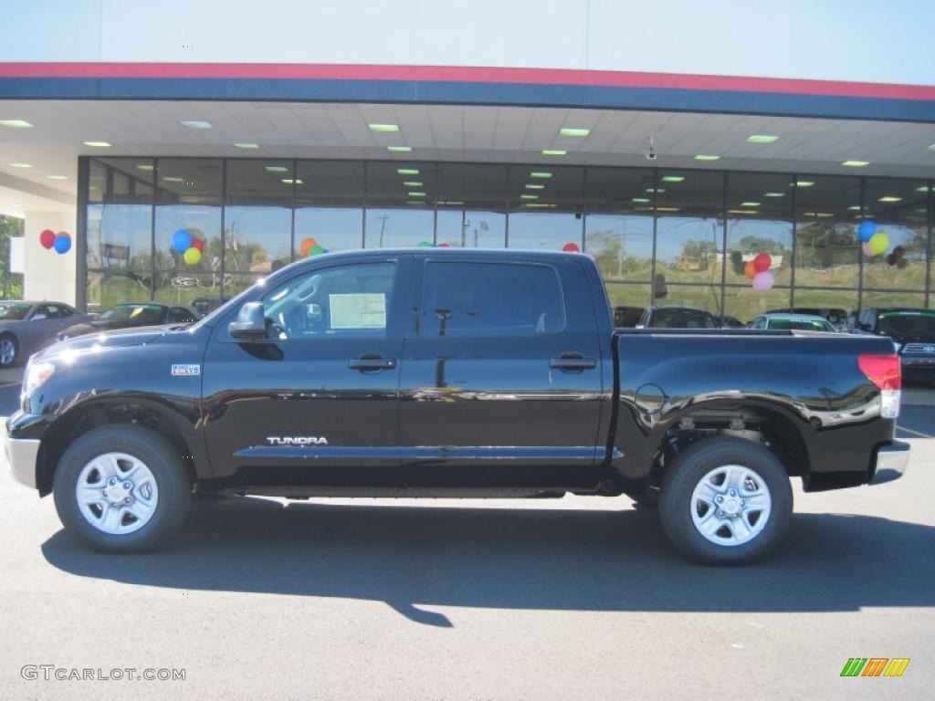 2011 Tundra CrewMax 4x4 - Black / Graphite Gray photo #2