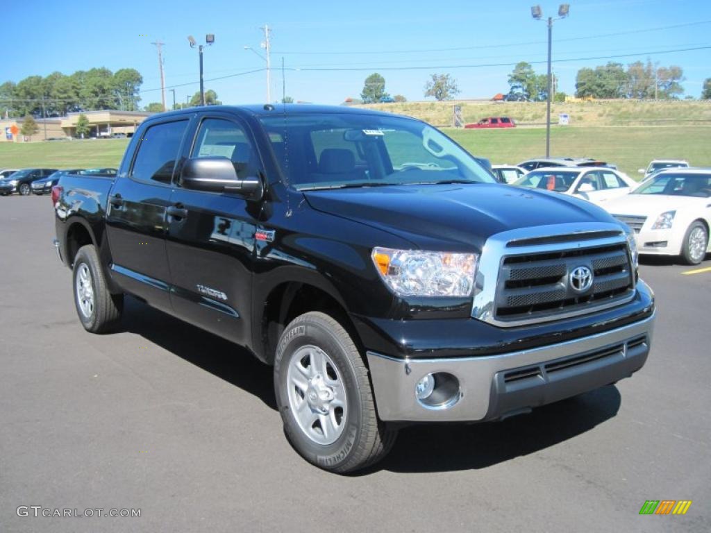 2011 Tundra CrewMax 4x4 - Black / Graphite Gray photo #7