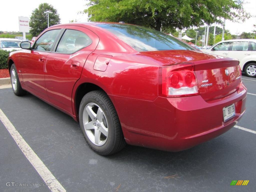 2010 Charger 3.5L - Inferno Red Crystal Pearl / Dark Slate Gray photo #2