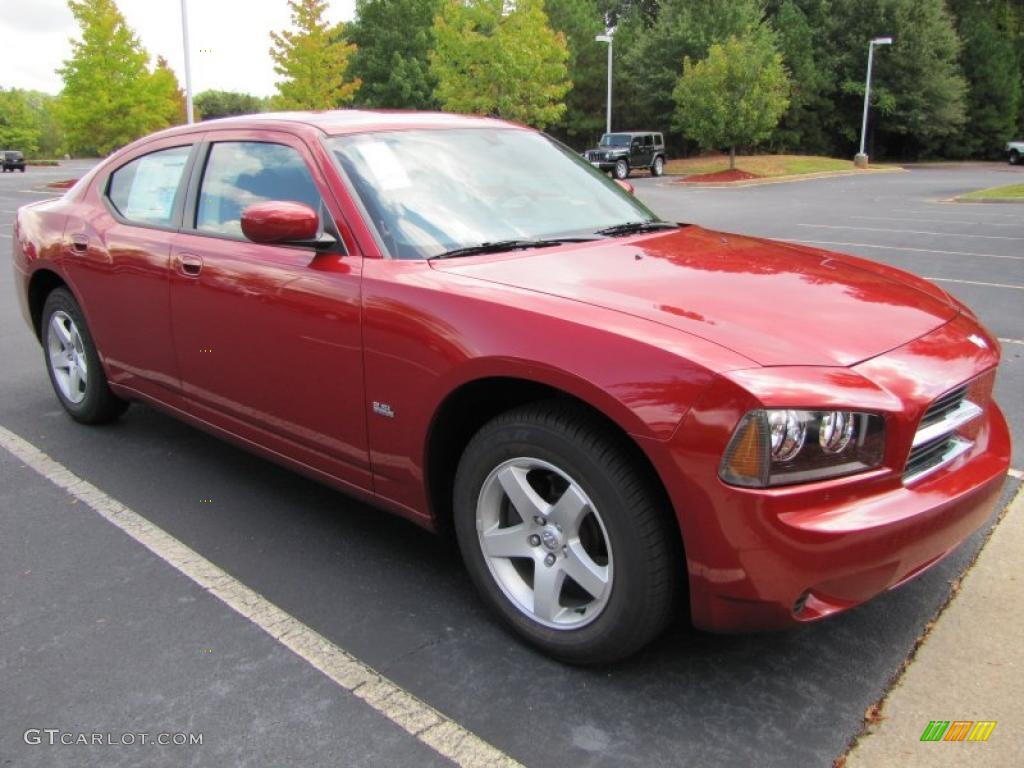 2010 Charger 3.5L - Inferno Red Crystal Pearl / Dark Slate Gray photo #4
