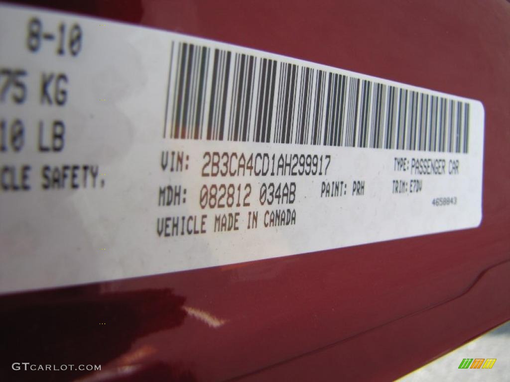 2010 Charger SE - Inferno Red Crystal Pearl / Dark Slate Gray photo #12