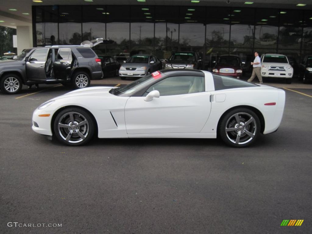 2008 Corvette Coupe - Arctic White / Cashmere photo #2