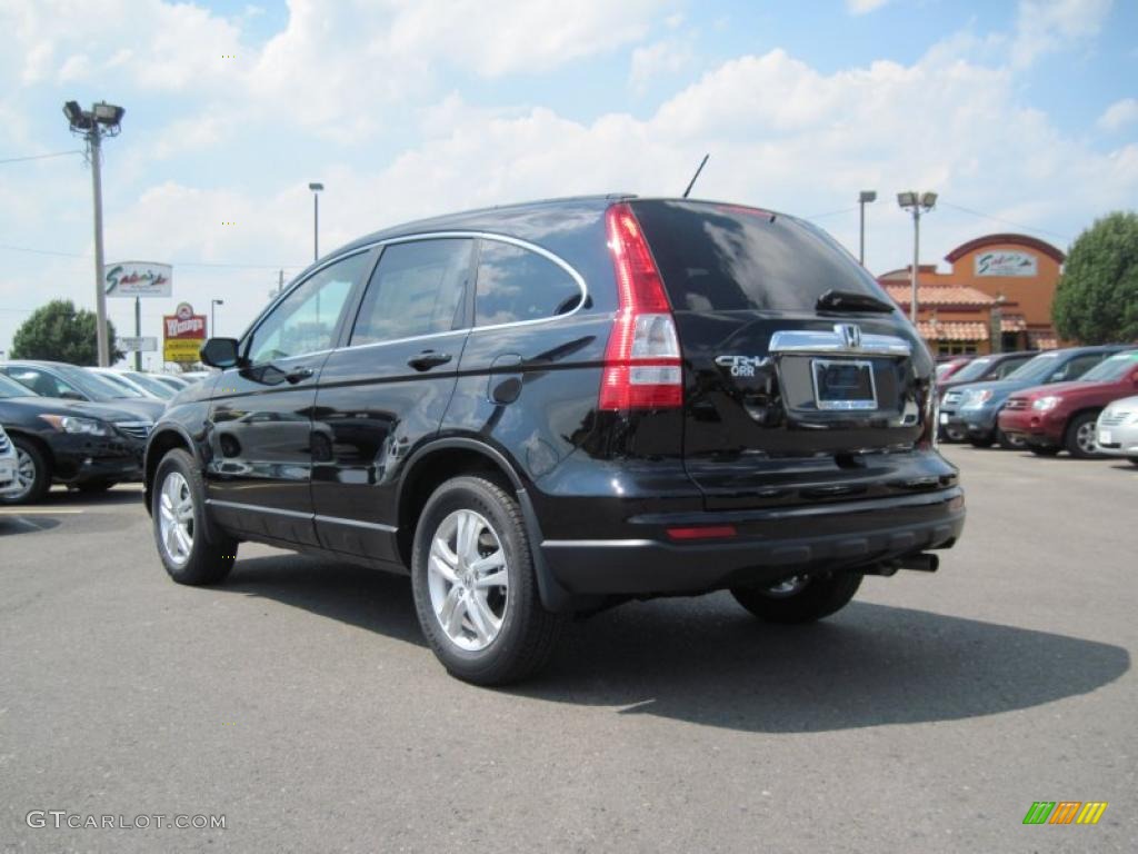 2010 CR-V EX-L - Crystal Black Pearl / Ivory photo #3