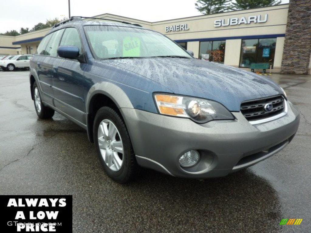 2005 Outback 2.5i Limited Wagon - Atlantic Blue Pearl / Off Black photo #1