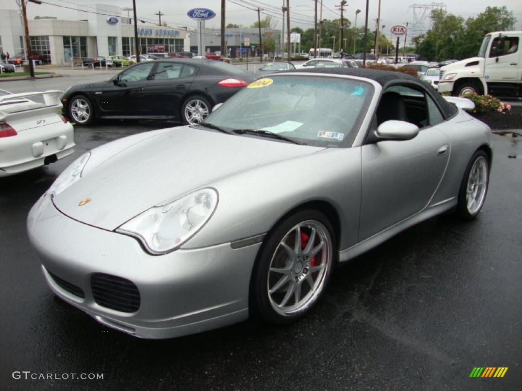 Arctic Silver Metallic 2004 Porsche 911 Carrera 4S Cabriolet Exterior Photo #37208249