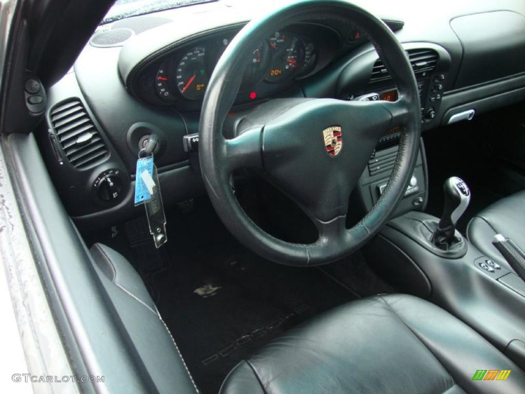 2004 Porsche 911 Carrera 4S Cabriolet Black Steering Wheel Photo #37208381