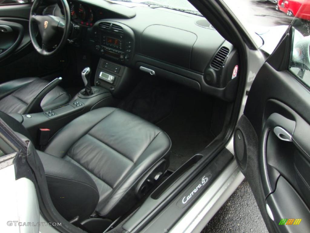 Black Interior 2004 Porsche 911 Carrera 4S Cabriolet Photo #37208457