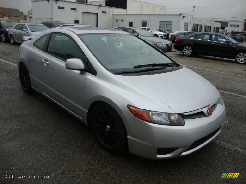 2007 Civic Si Coupe - Alabaster Silver Metallic / Black photo #4