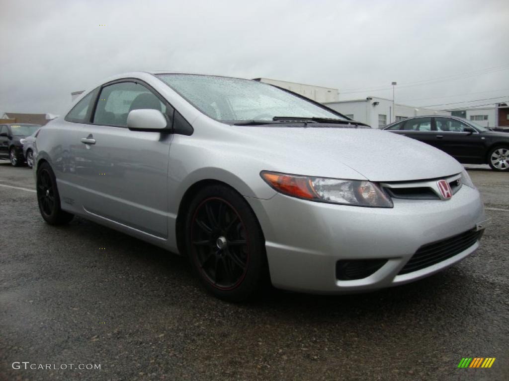 2007 Civic Si Coupe - Alabaster Silver Metallic / Black photo #5