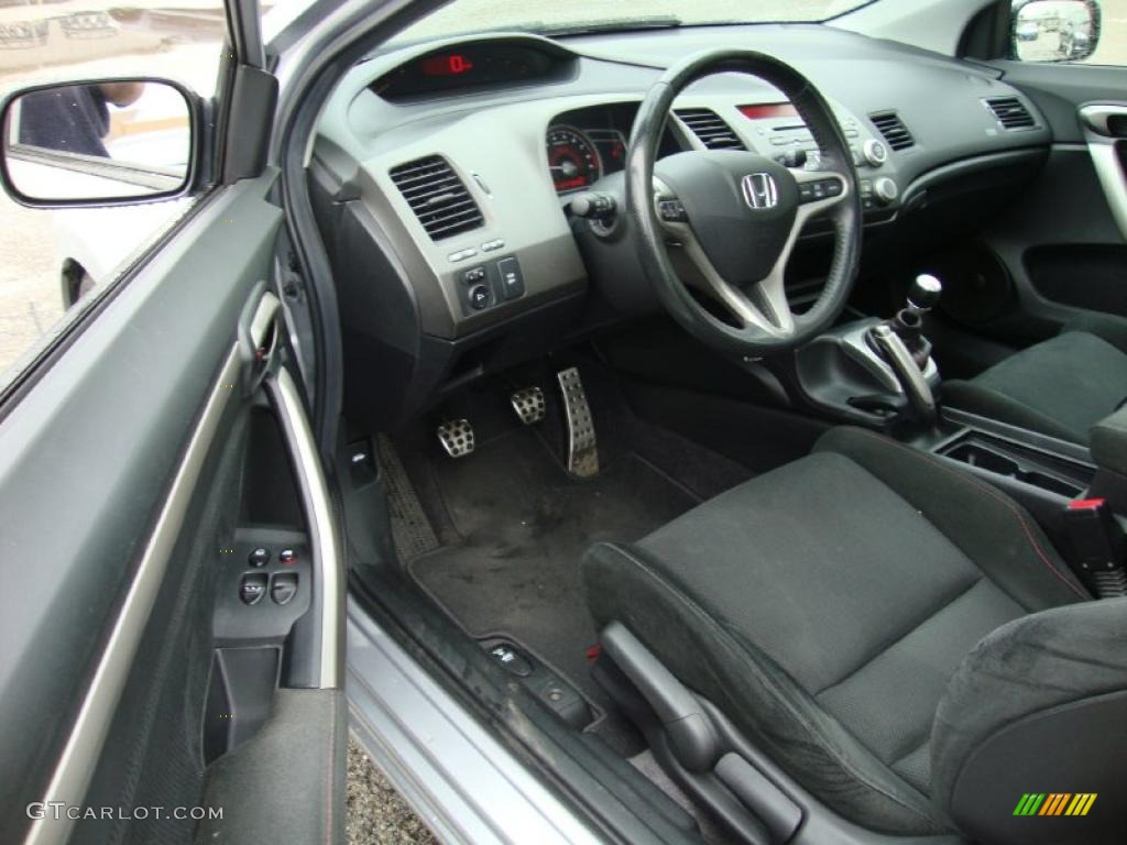 2007 Civic Si Coupe - Alabaster Silver Metallic / Black photo #12
