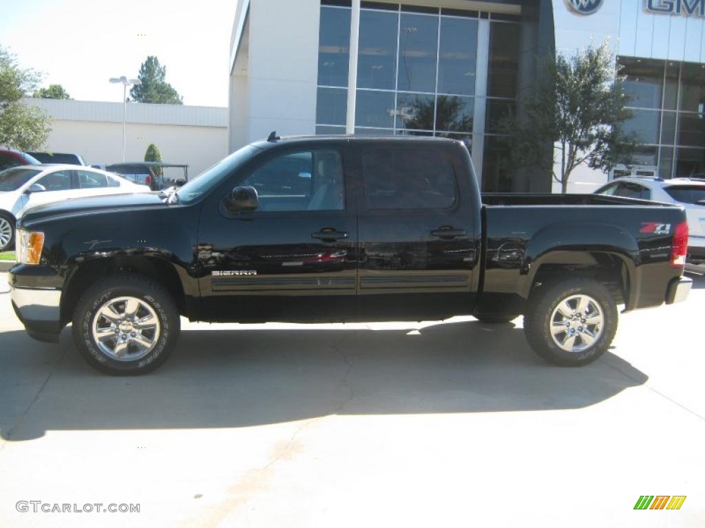 2010 Sierra 1500 SLT Crew Cab 4x4 - Onyx Black / Dark Titanium/Light Titanium photo #2