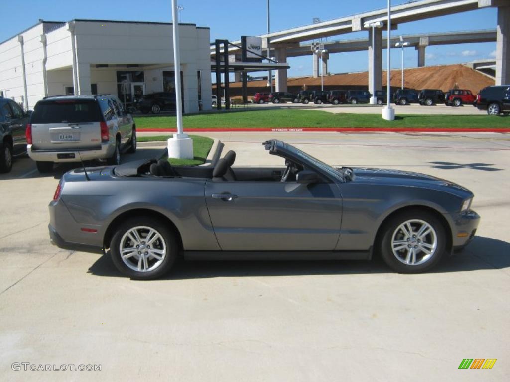 2010 Mustang V6 Convertible - Sterling Grey Metallic / Stone photo #6