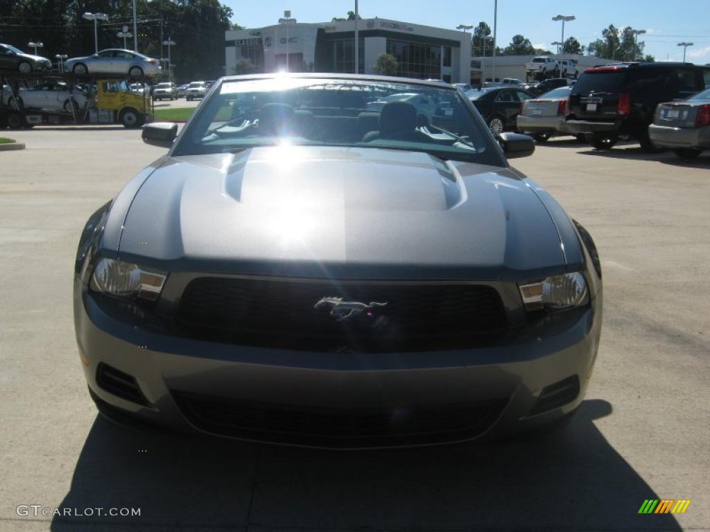 2010 Mustang V6 Convertible - Sterling Grey Metallic / Stone photo #8