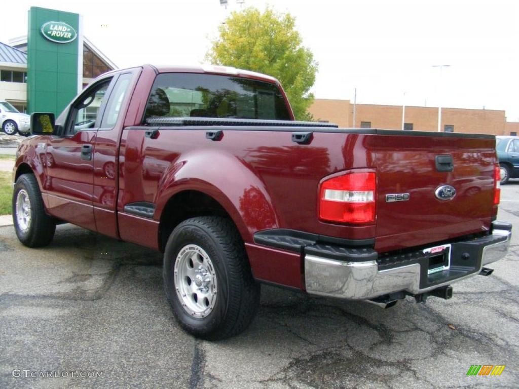 2006 F150 XLT Regular Cab - Dark Toreador Red Metallic / Medium/Dark Flint photo #3