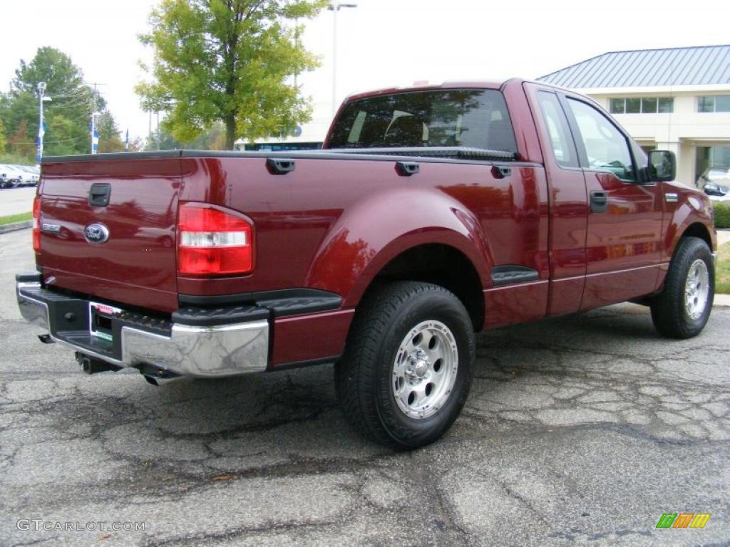 2006 F150 XLT Regular Cab - Dark Toreador Red Metallic / Medium/Dark Flint photo #5
