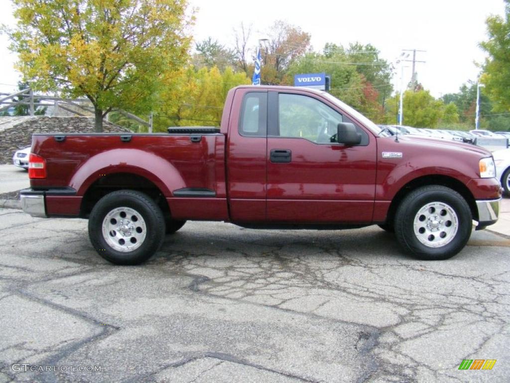 2006 F150 XLT Regular Cab - Dark Toreador Red Metallic / Medium/Dark Flint photo #6