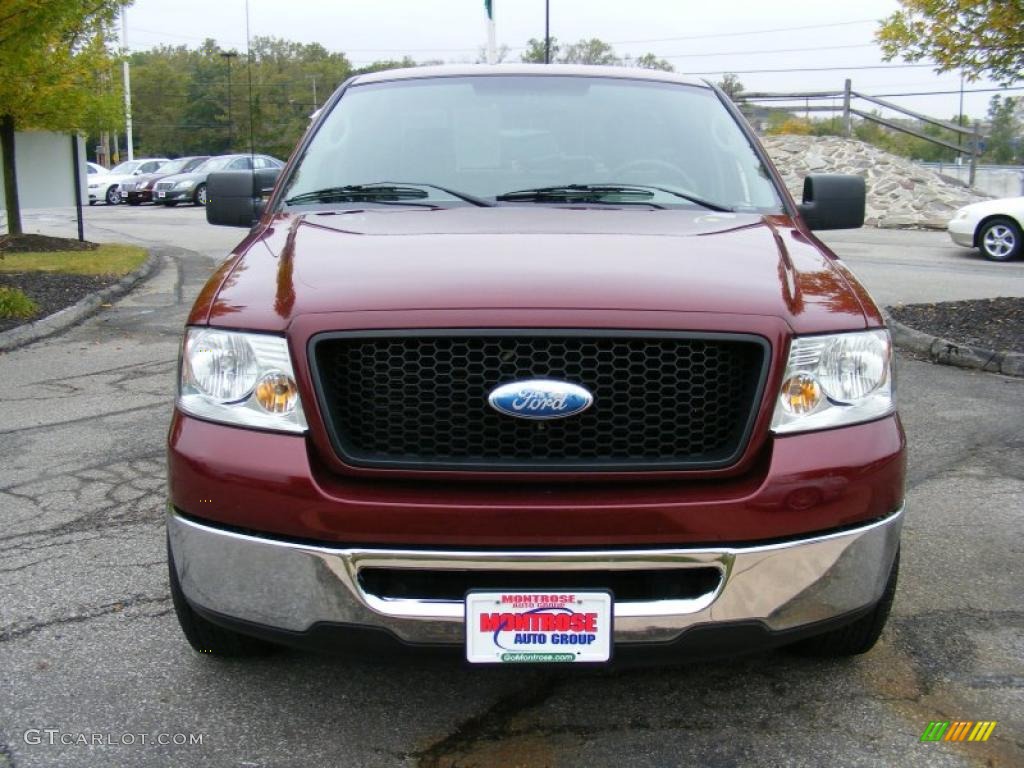 2006 F150 XLT Regular Cab - Dark Toreador Red Metallic / Medium/Dark Flint photo #8
