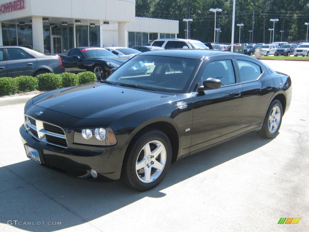 2009 Charger SXT - Brilliant Black Crystal Pearl / Dark Slate Gray photo #1
