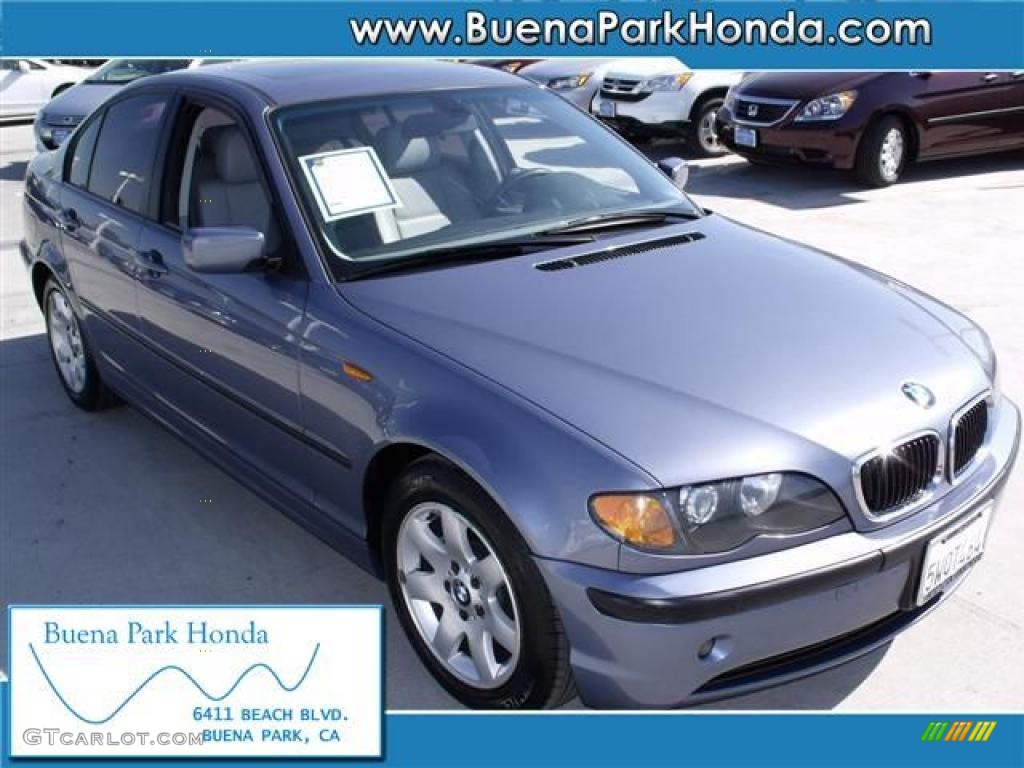 2003 3 Series 325i Sedan - Steel Blue Metallic / Grey photo #1