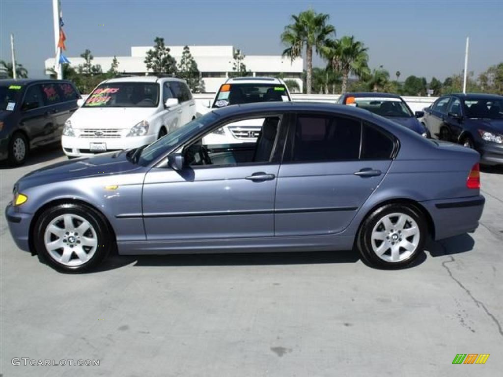 2003 3 Series 325i Sedan - Steel Blue Metallic / Grey photo #4