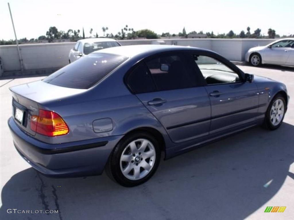 2003 3 Series 325i Sedan - Steel Blue Metallic / Grey photo #7