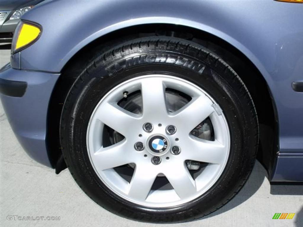 2003 3 Series 325i Sedan - Steel Blue Metallic / Grey photo #9