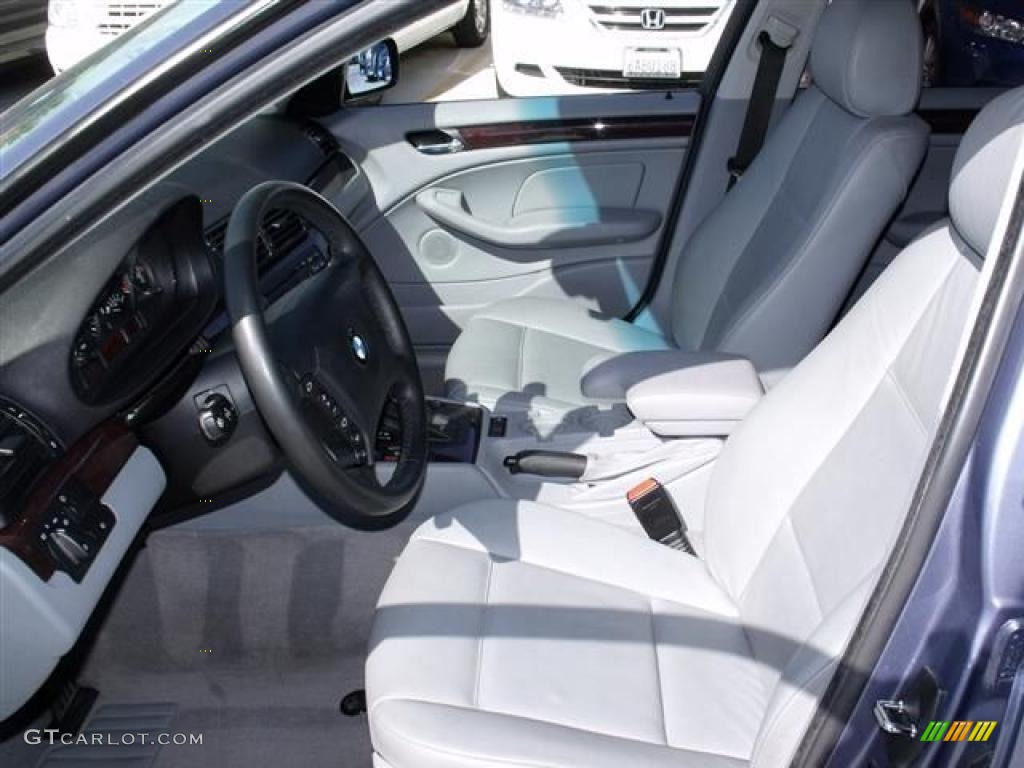 2003 3 Series 325i Sedan - Steel Blue Metallic / Grey photo #18
