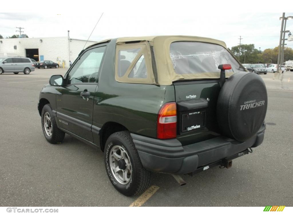 2000 Tracker 4WD Soft Top - Medium Green Metallic / Medium Gray photo #4