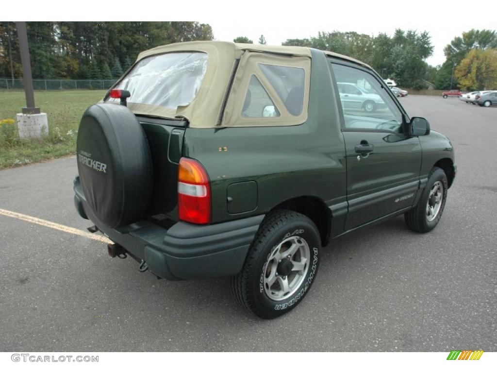 2000 Tracker 4WD Soft Top - Medium Green Metallic / Medium Gray photo #6