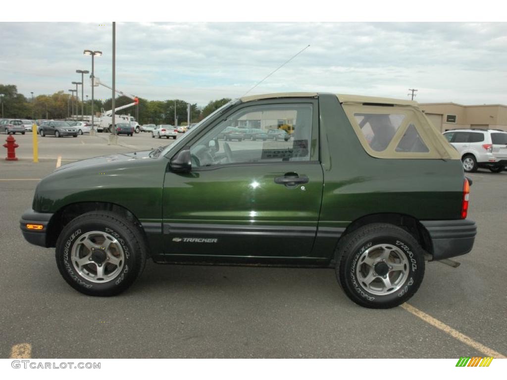 2000 Tracker 4WD Soft Top - Medium Green Metallic / Medium Gray photo #7