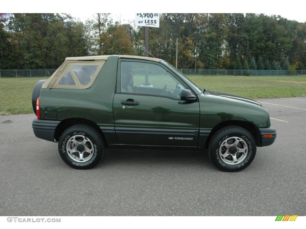 2000 Tracker 4WD Soft Top - Medium Green Metallic / Medium Gray photo #8