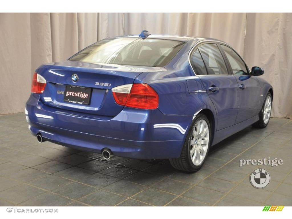 2007 3 Series 335i Sedan - Montego Blue Metallic / Black photo #2