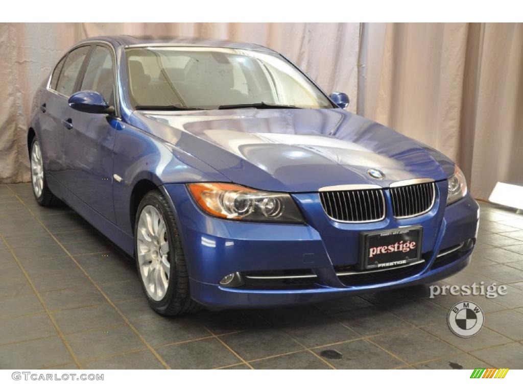 2007 3 Series 335i Sedan - Montego Blue Metallic / Black photo #8