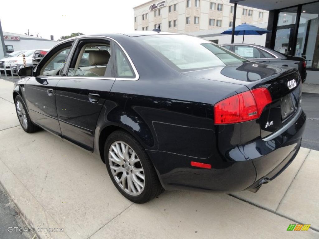 2008 A4 2.0T Special Edition quattro Sedan - Deep Sea Blue Pearl Effect / Beige photo #3