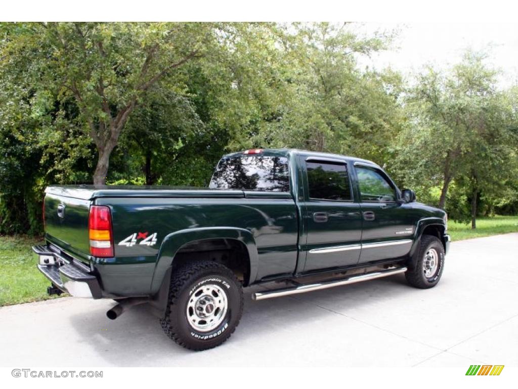 2003 Sierra 2500HD SLT Crew Cab 4x4 - Polo Green Metallic / Dark Pewter photo #9