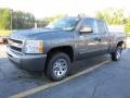 2011 Steel Green Metallic Chevrolet Silverado 1500 LS Extended Cab  photo #3