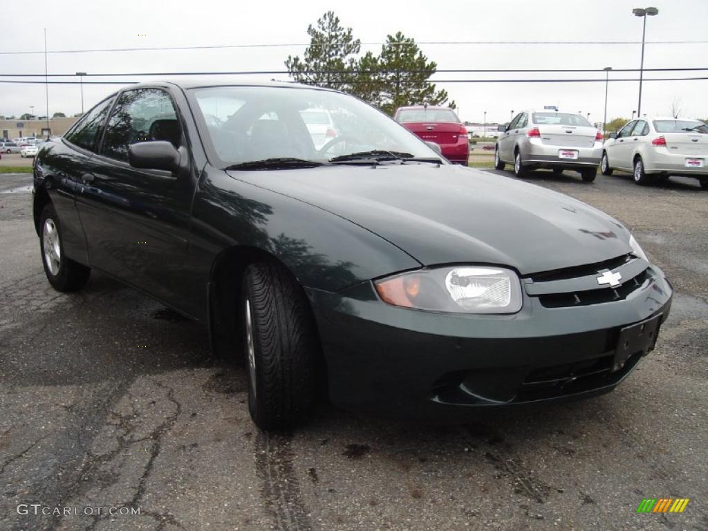 2003 Cavalier Coupe - Dark Green Metallic / Graphite Gray photo #7
