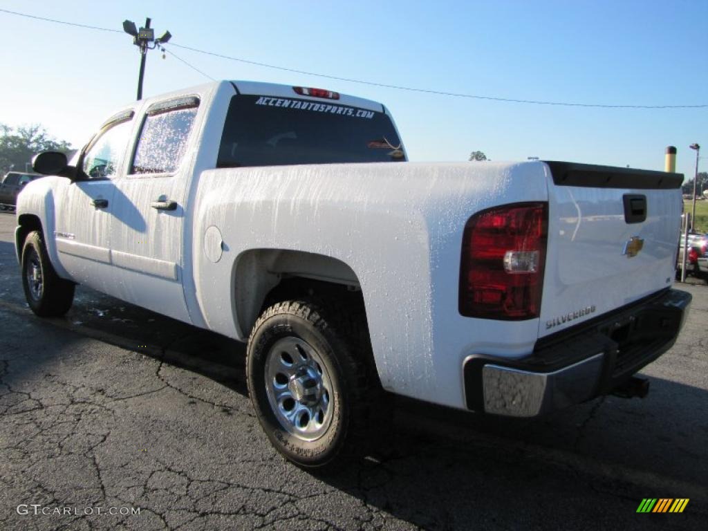 2008 Silverado 1500 LS Crew Cab - Summit White / Dark Titanium photo #5