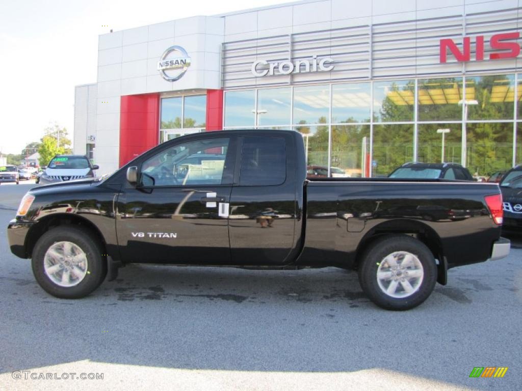 2011 Titan S King Cab - Galaxy Black / Charcoal photo #2