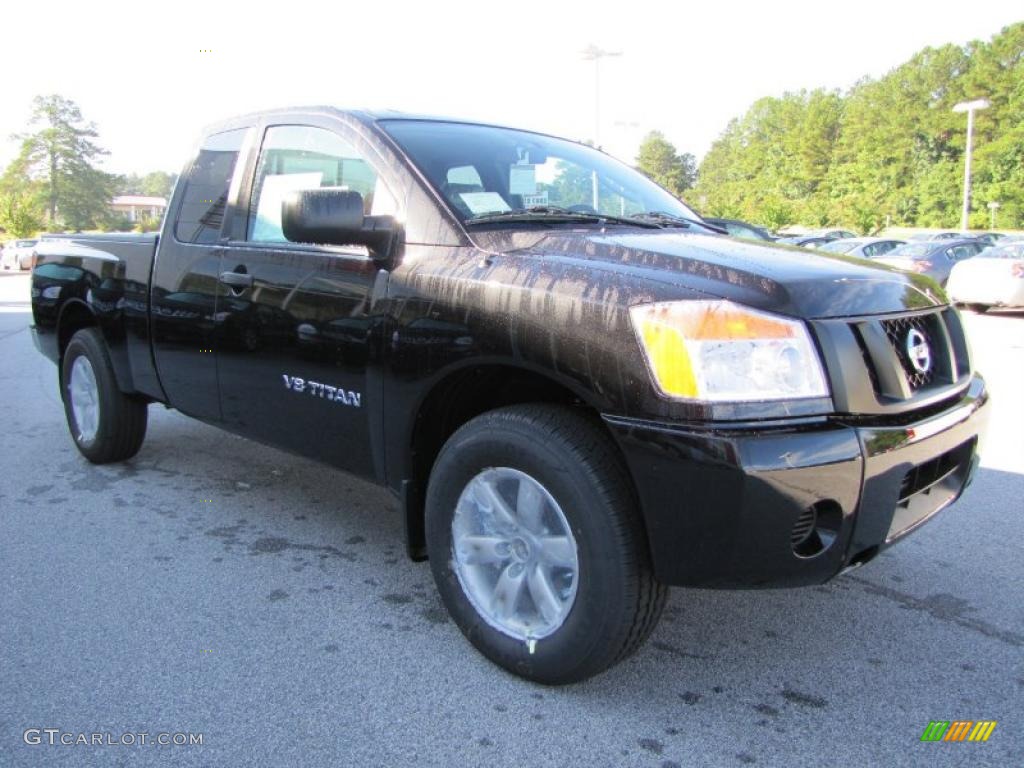 2011 Titan S King Cab - Galaxy Black / Charcoal photo #7