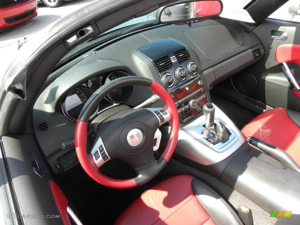 Red Interior 2007 Saturn Sky Roadster Photo #37232944